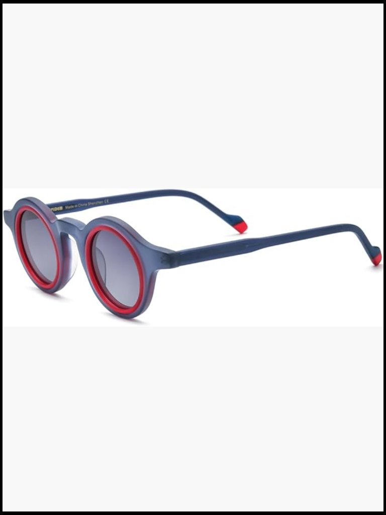 Matte Acetate Retro Round Polarized Sunglasses Uv400 Protection